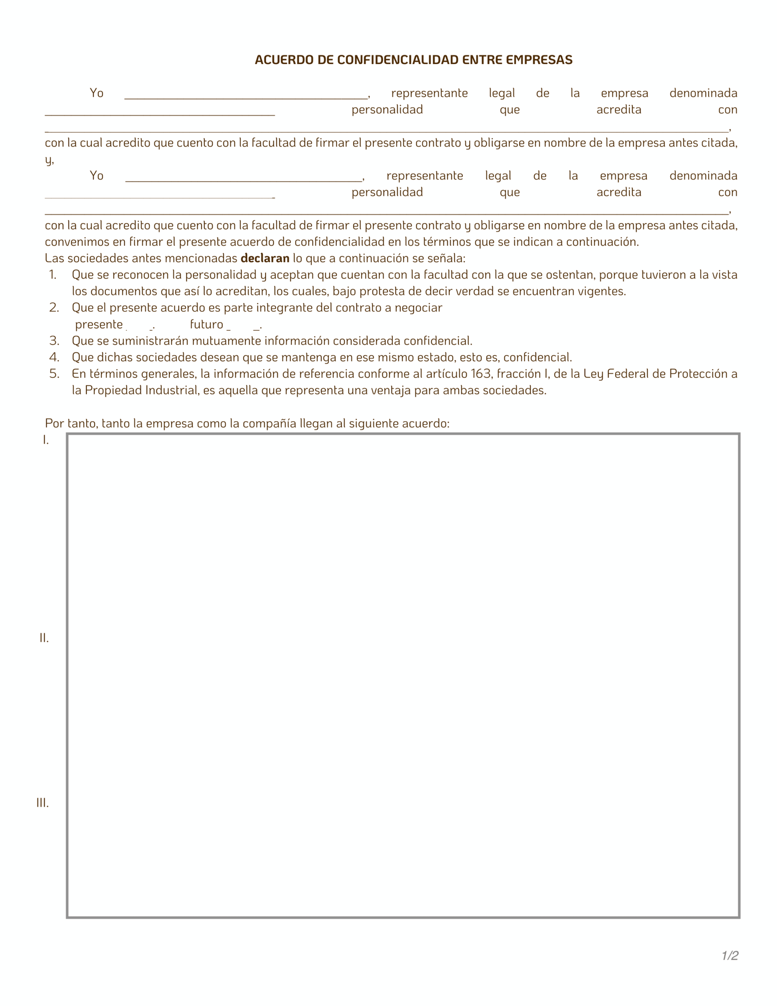 Acuerdo de confidencialidad entre empresas - Imagen 2