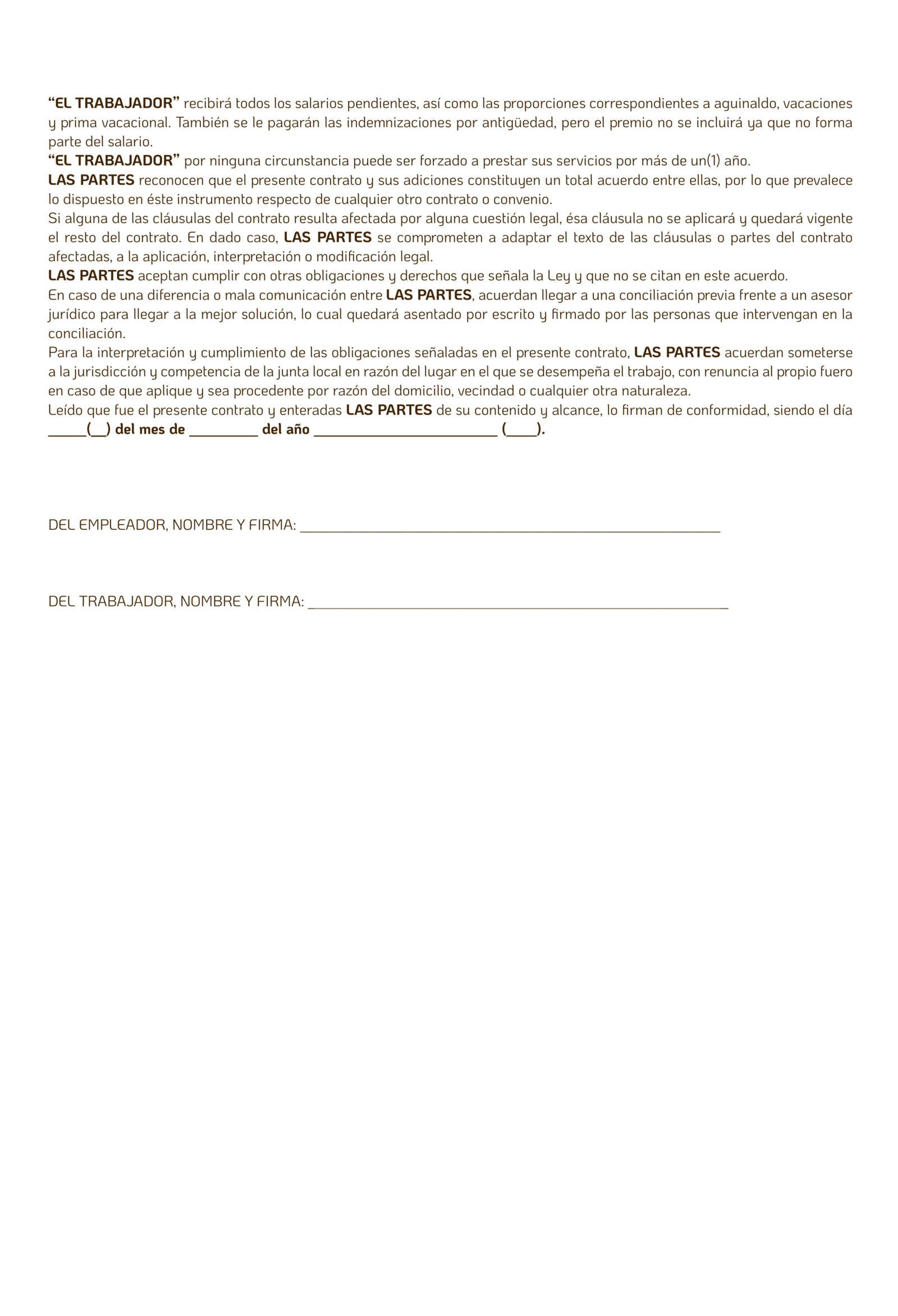 Contrato individual de trabajo entre una persona moral y un particular - Imagen 4