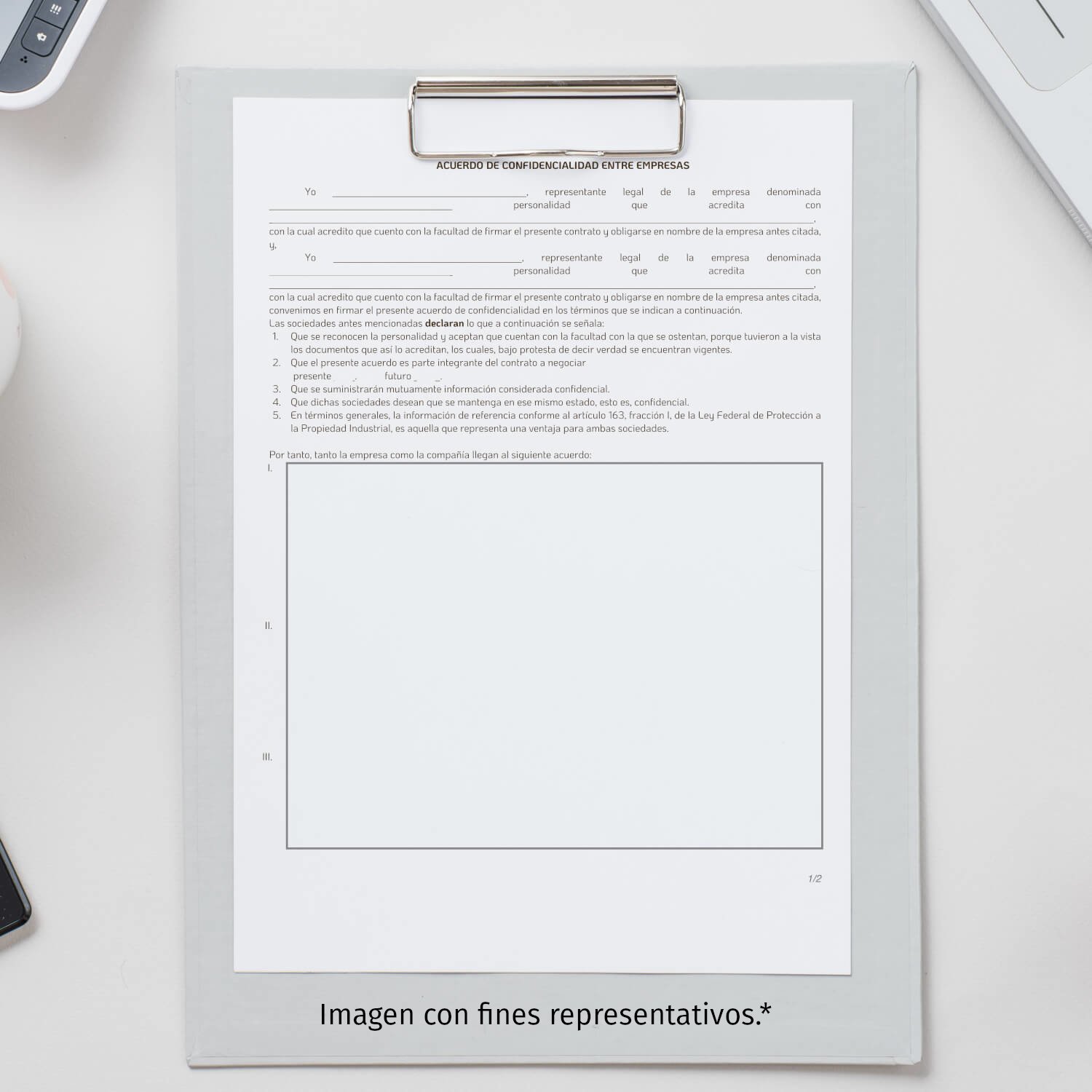 Acuerdo de confidencialidad entre empresas